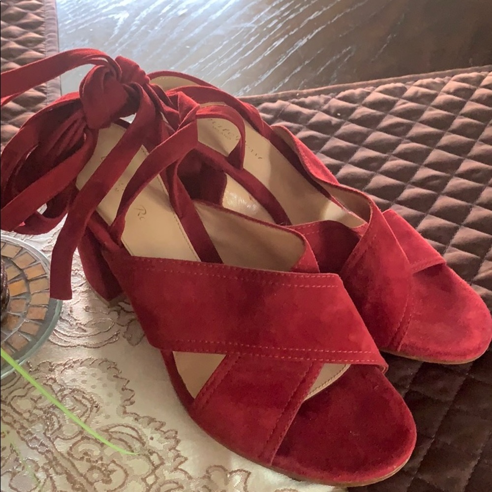 🎄Gianvito Rossi Milano “Red suede heels” size 40 - Picture 3 of 8